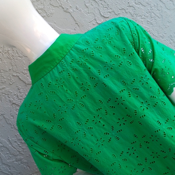 CROWN & IVORY LADIES PURE COTTON GREEN FLORAL DRESS (MIDI) - Picture 10 of 17